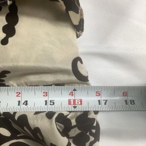 Jones New York Collection Fit Flare Dress Black Crème Sz 12 Sleeveless - Picture 7 of 10